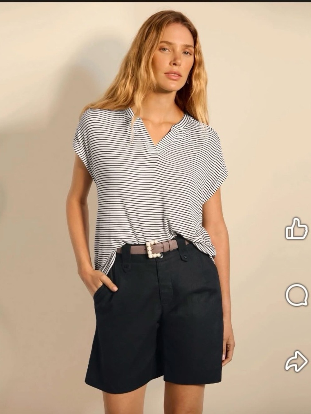 Cabi Run around Bermuda shorts